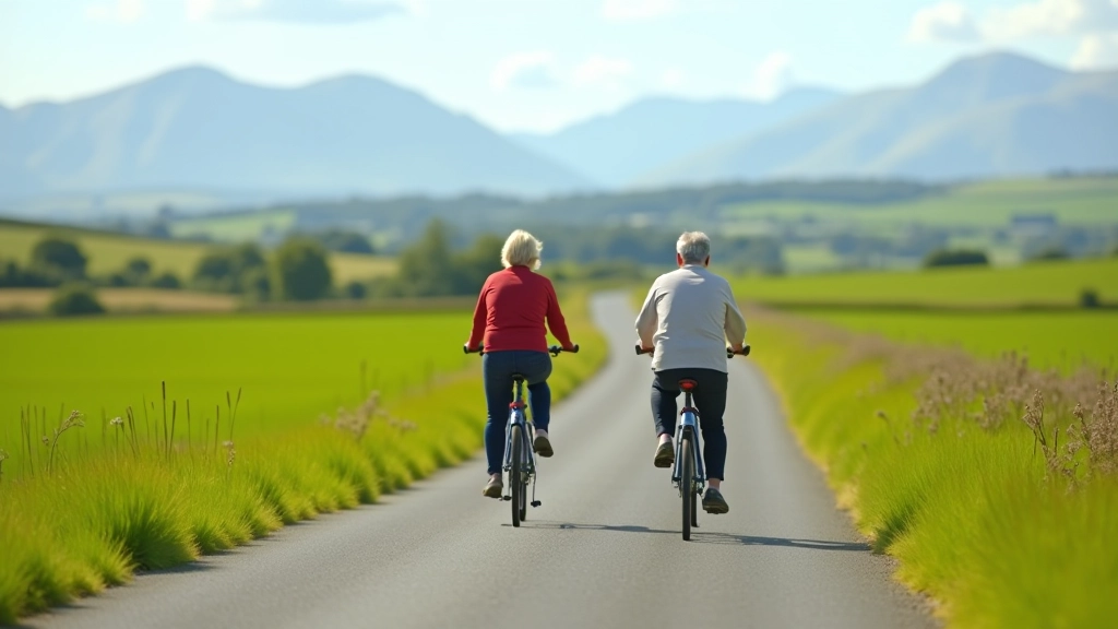 Cycling along the Great Western Greenway in County Mayo